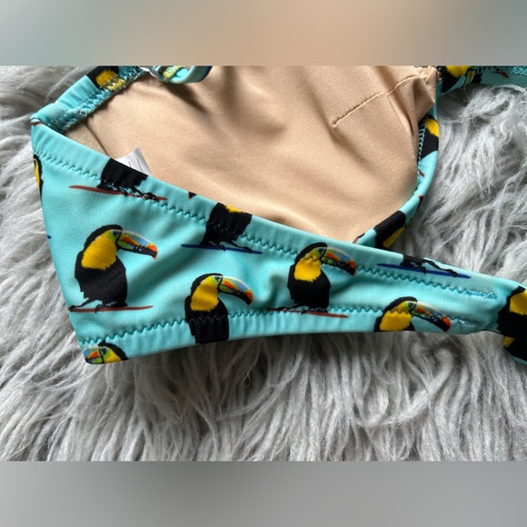 Small 🌴 JCREW sample bikini - turquoise toucans - Picture 3 of 7